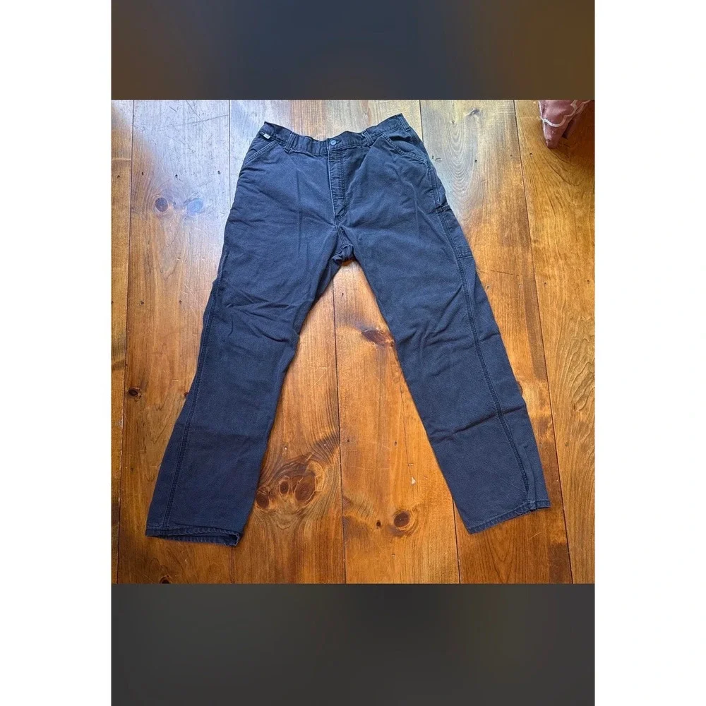 Carhartt FR Work Pants Mens 38x34 Gray Good Flame Resistant Canvas 100791-001
